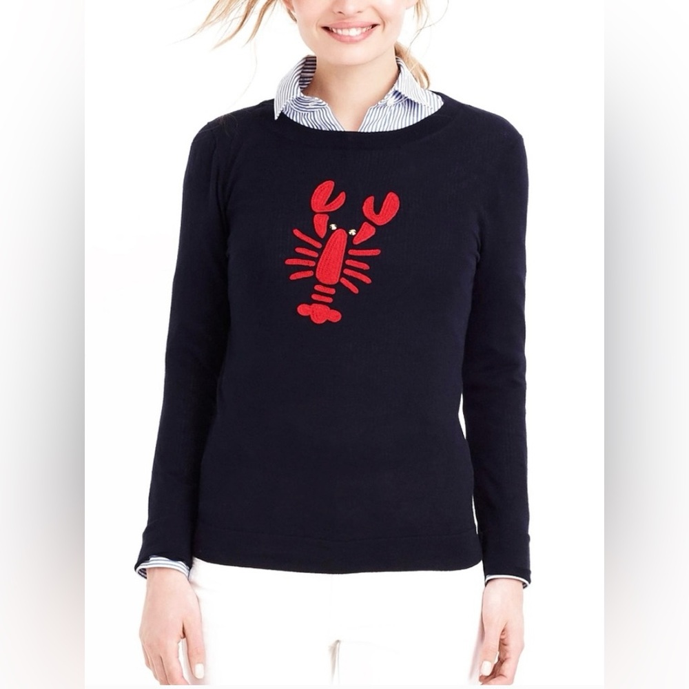 J Crew Women’s Lobster Sweater.  Size x-small.  NWT